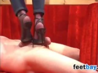 Using Her adorable Feet On His peter