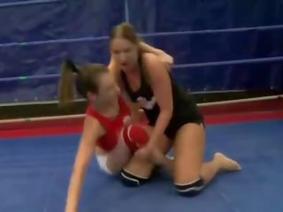 Extraordinary girls in wild lesbian wrestling